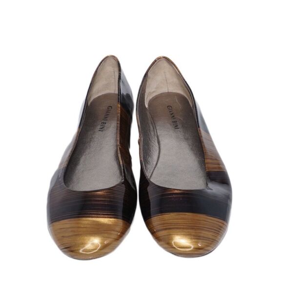 Gianni Bini Gold & Brown 'Ginger' Ballet Flats, Size 8 - Picture 7 of 7